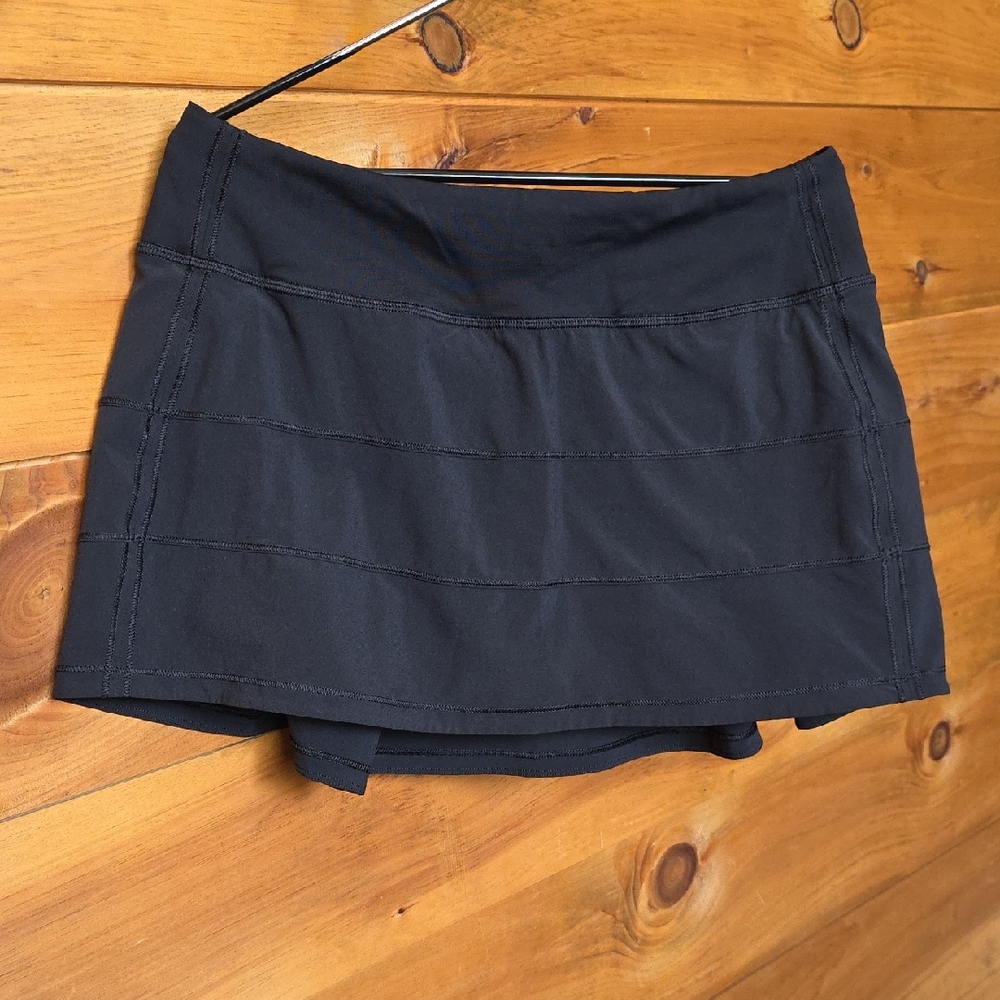 lululemon Pace Rival Mid Rise Black Athletic Skirt Size 6